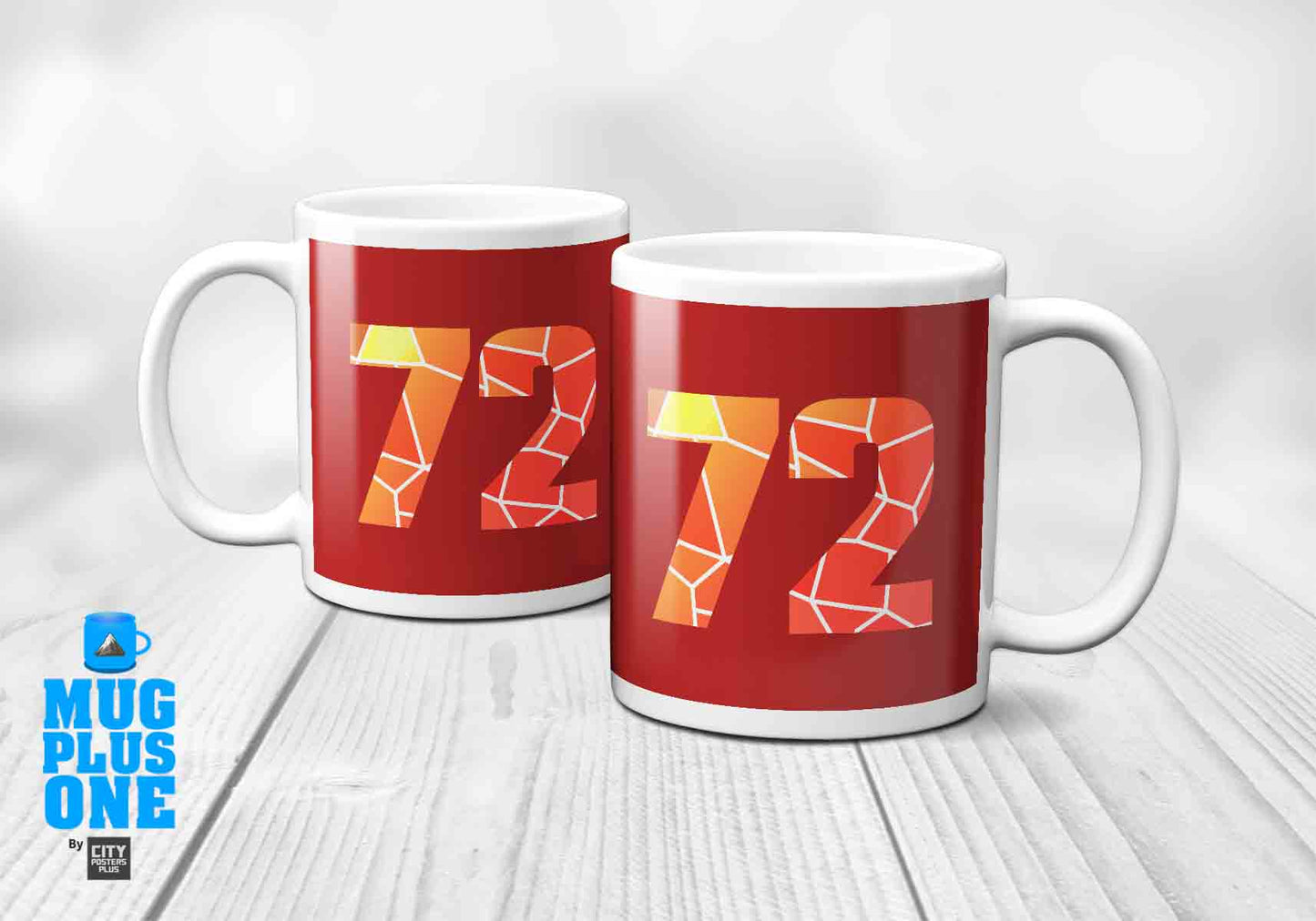 72 Number Mug (Red)