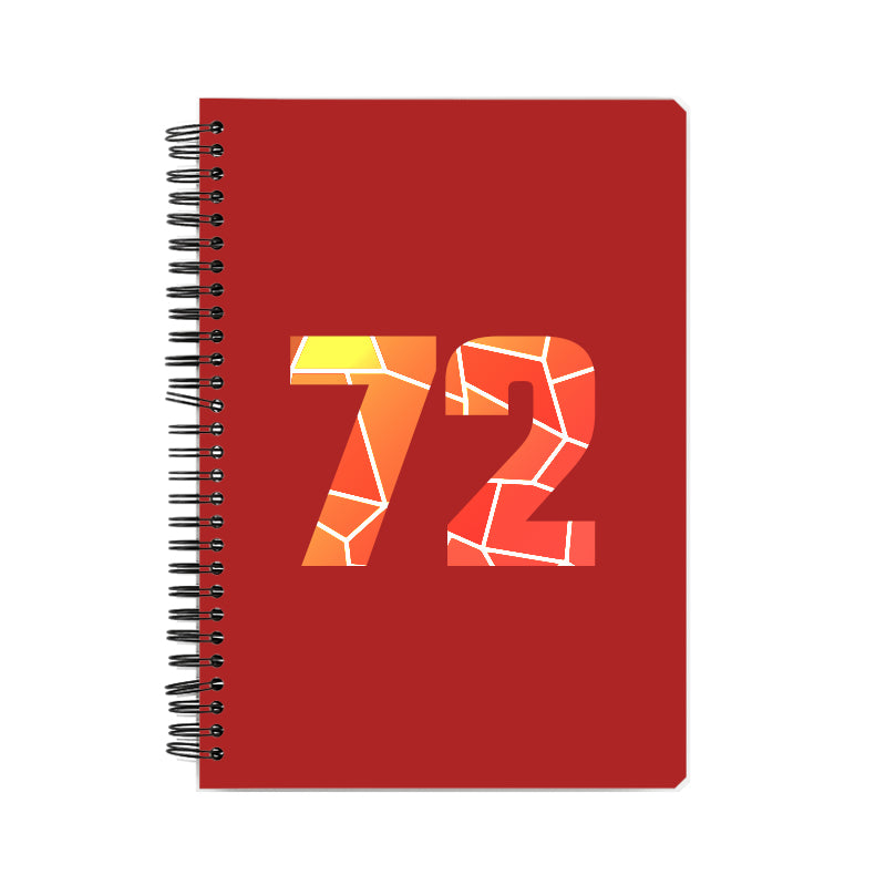 Notebook Plus One 72 Number Spiral Notebook (Red)