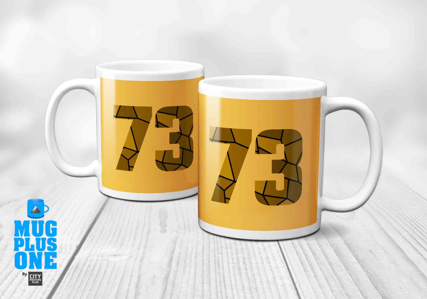 73 Number Mug (Golden Yellow)