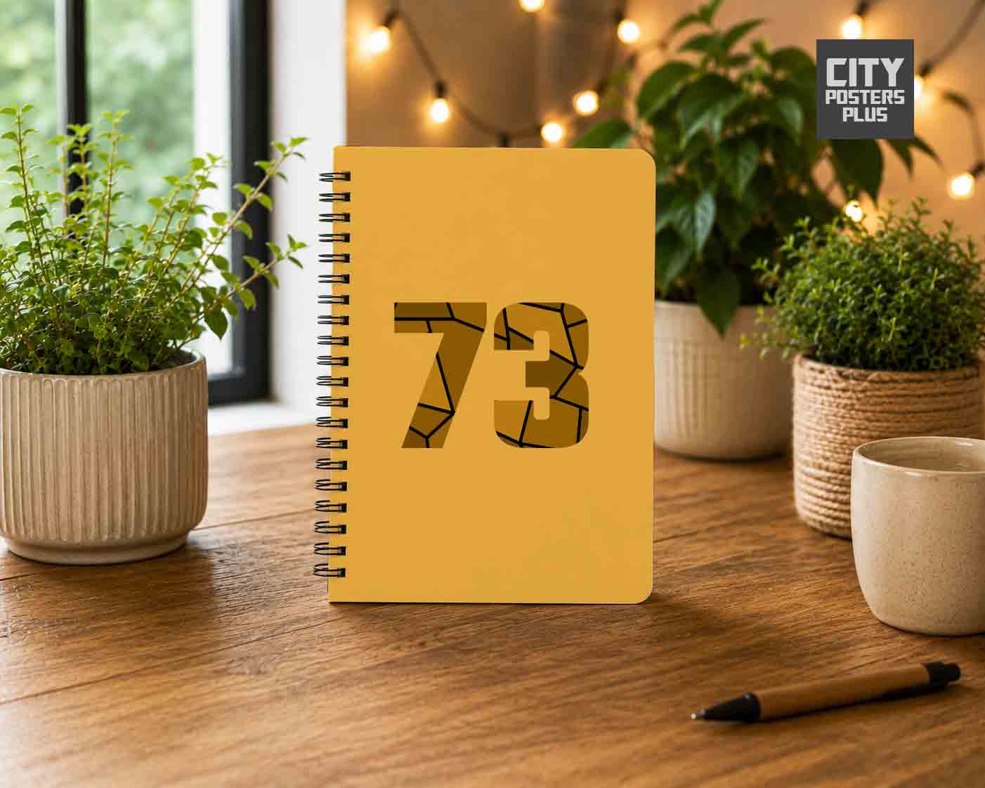 73 Number Notebook (Golden Yellow)