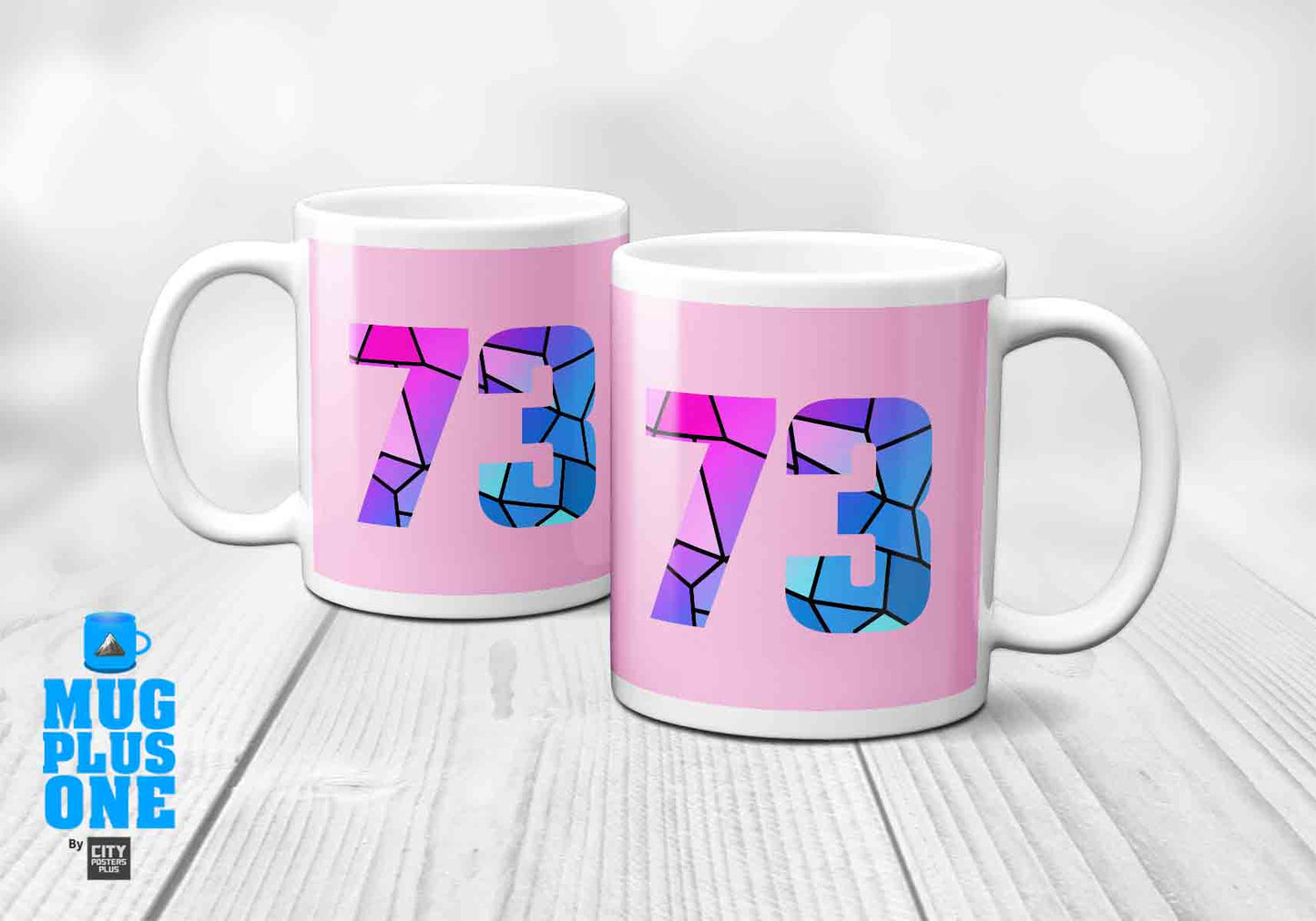 73 Number Mug (Light Pink)