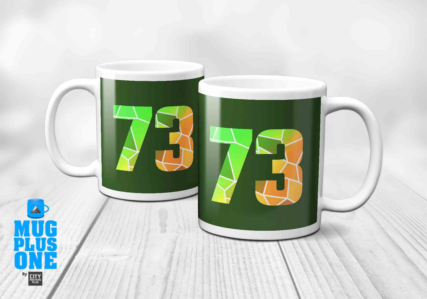 73 Number Mug (Olive Green)