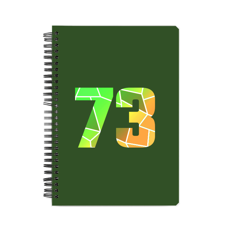 Notebook Plus One 73 Number Spiral Notebook (Olive Green)