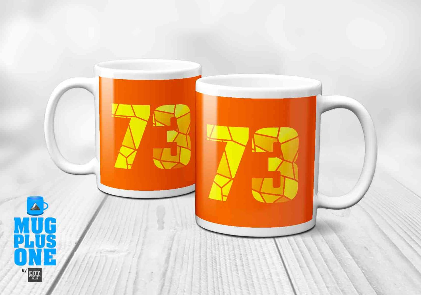 73 Number Mug (Orange)