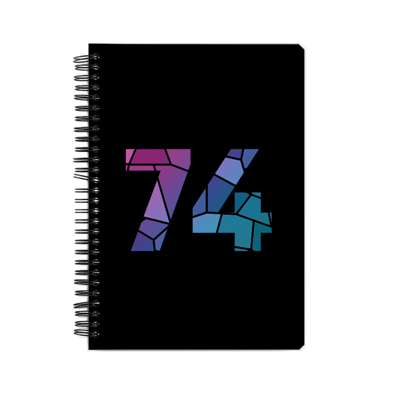 Notebook Plus One 74 Number Spiral Notebook (Black)