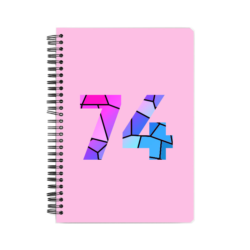 Notebook Plus One 74 Number Spiral Notebook (Light Pink)