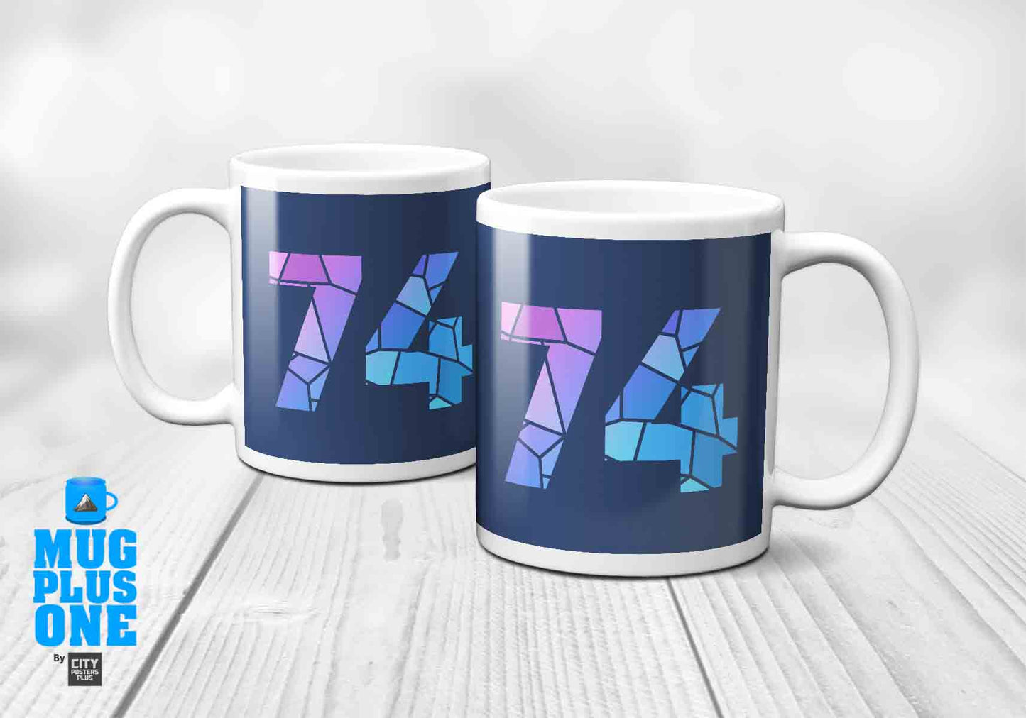74 Number Mug (Navy Blue)
