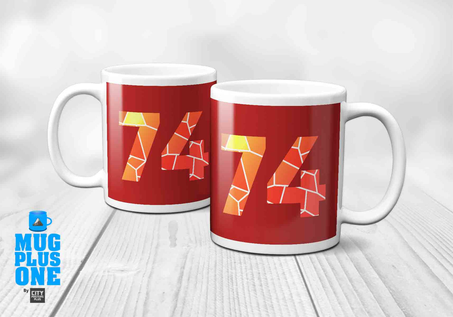 74 Number Mug (Red)