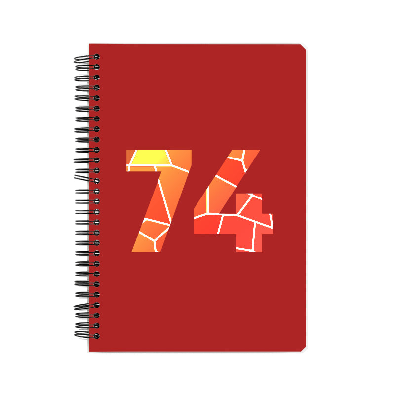 Notebook Plus One 74 Number Spiral Notebook (Red)