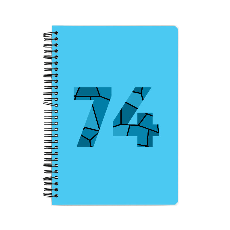 Notebook Plus One 74 Number Spiral Notebook (Sky Blue)