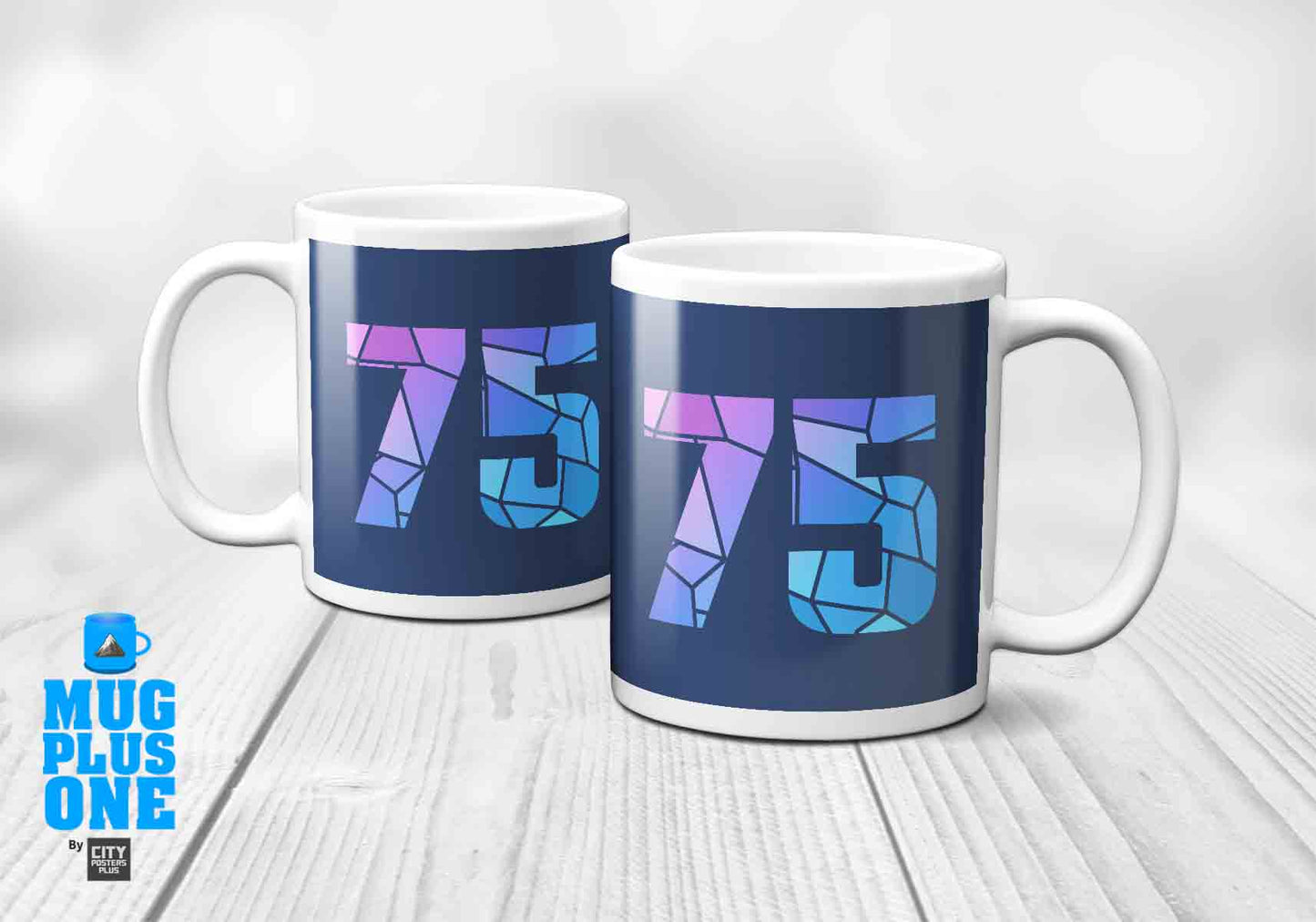 75 Number Mug (Navy Blue)