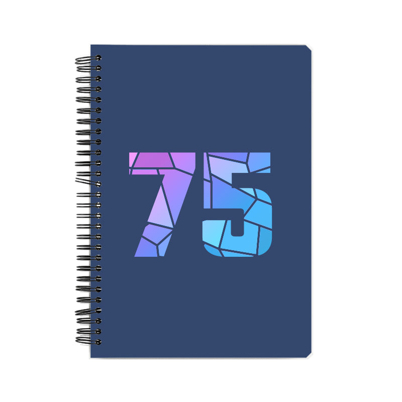Notebook Plus One 75 Number Spiral Notebook (Navy Blue)