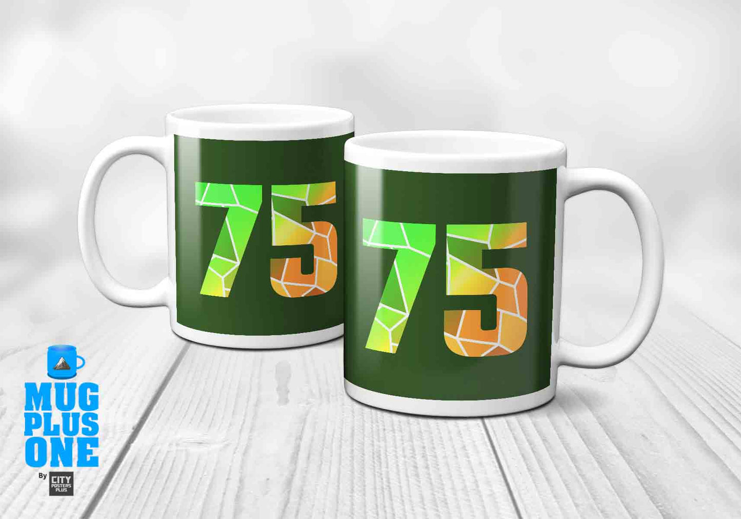 75 Number Mug (Olive Green)