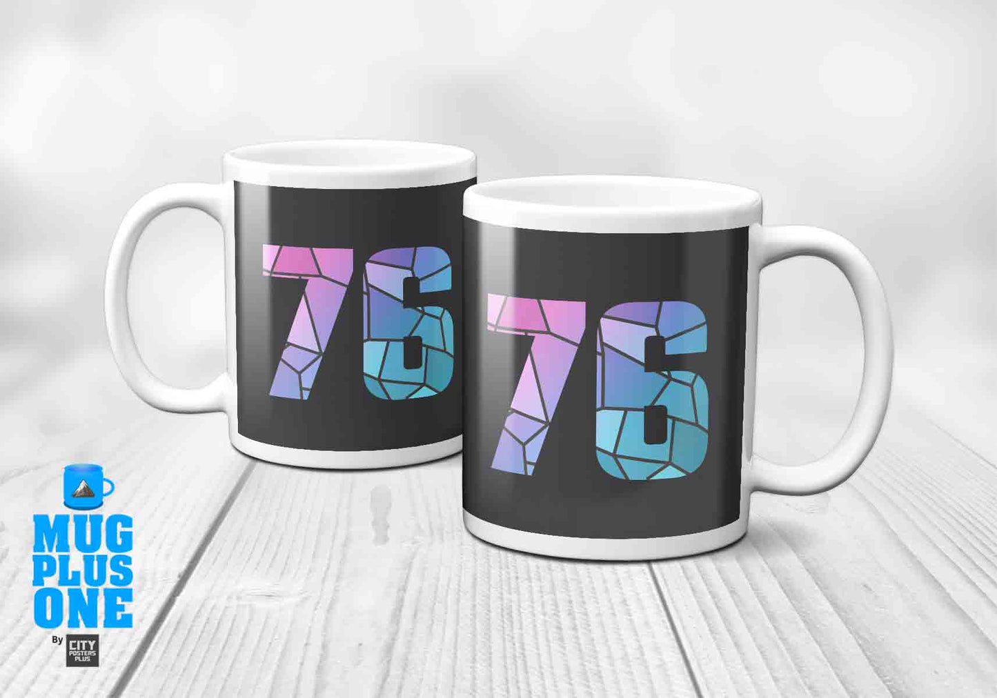 76 Number Mug (Charcoal Grey)