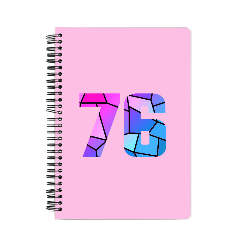 Notebook Plus One 76 Number Spiral Notebook (Light Pink)