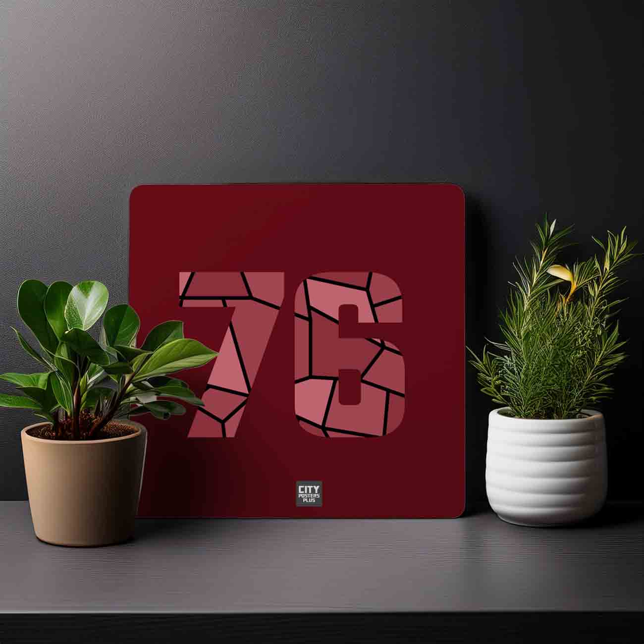 76 Number Mousepad (Maroon)