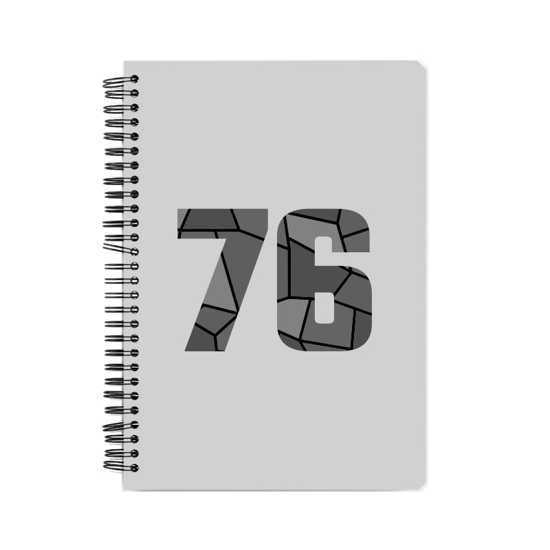 Notebook Plus One 76 Number Spiral Notebook (Melange Grey)