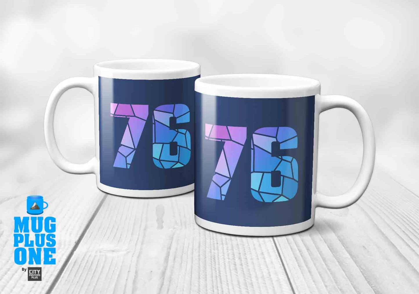 76 Number Mug (Navy Blue)