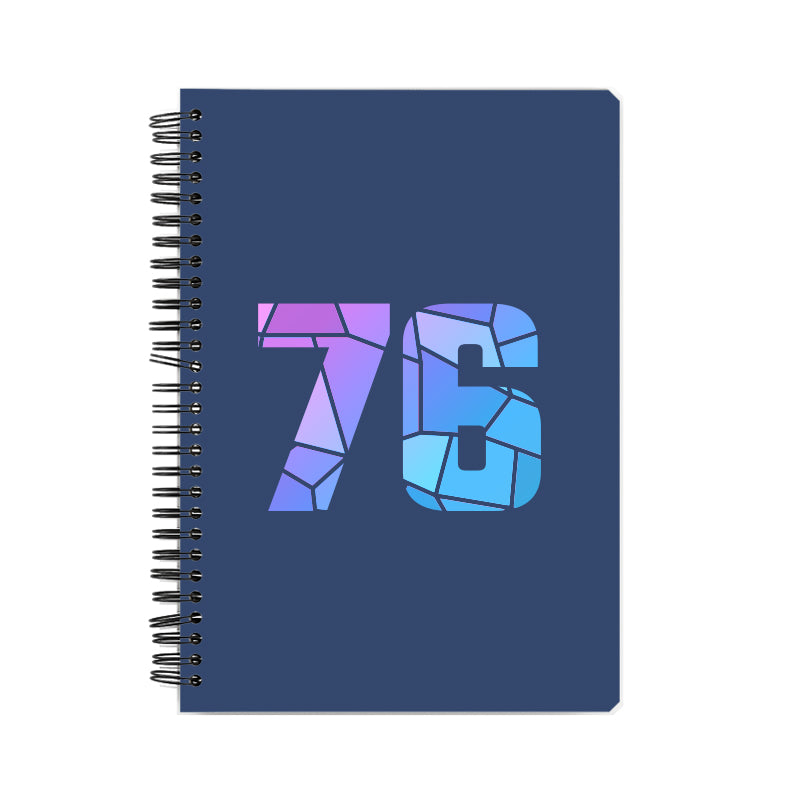 Notebook Plus One 76 Number Spiral Notebook (Navy Blue)