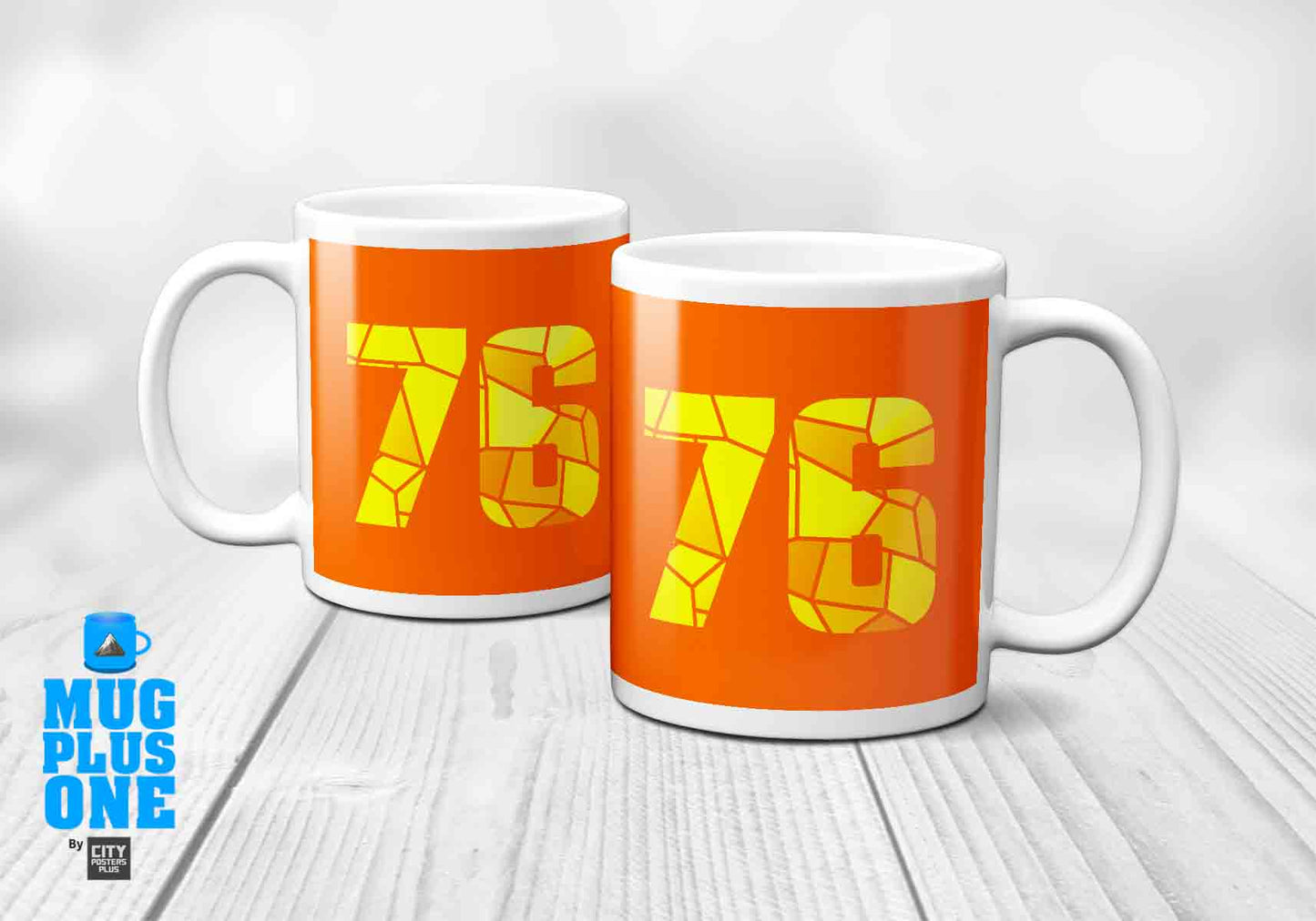 76 Number Mug (Orange)