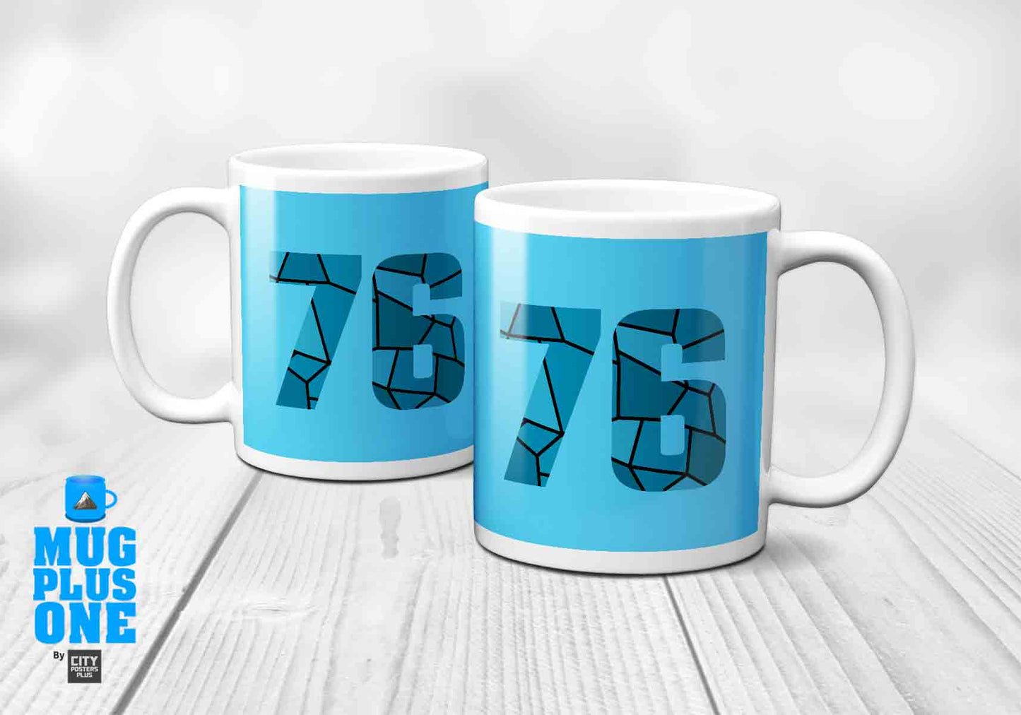 76 Number Mug (Sky Blue)