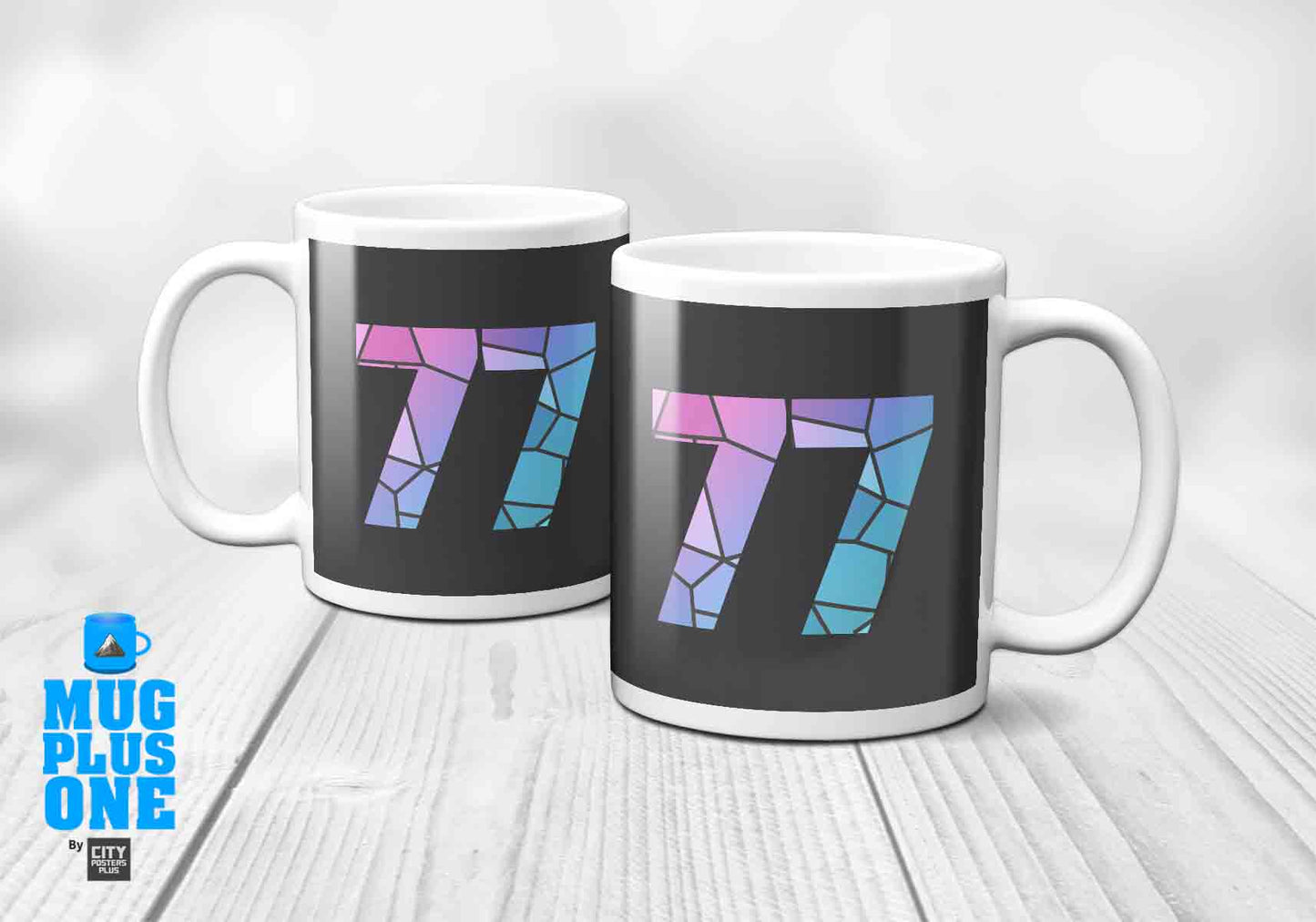 77 Number Mug (Charcoal Grey)