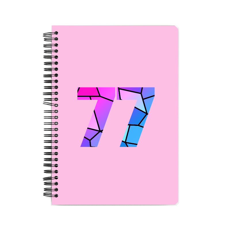 Notebook Plus One 77 Number Spiral Notebook (Light Pink)