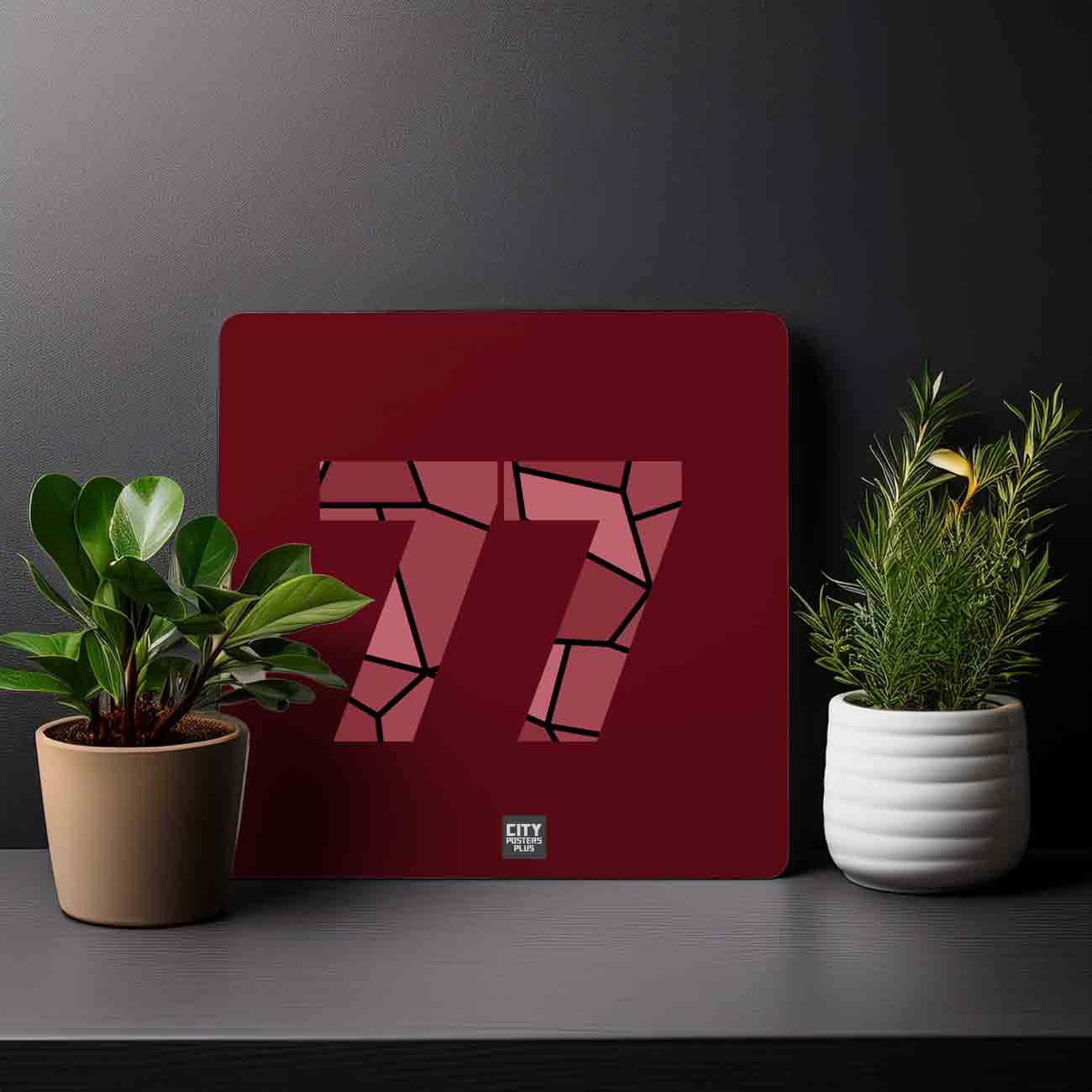 77 Number Mousepad (Maroon)