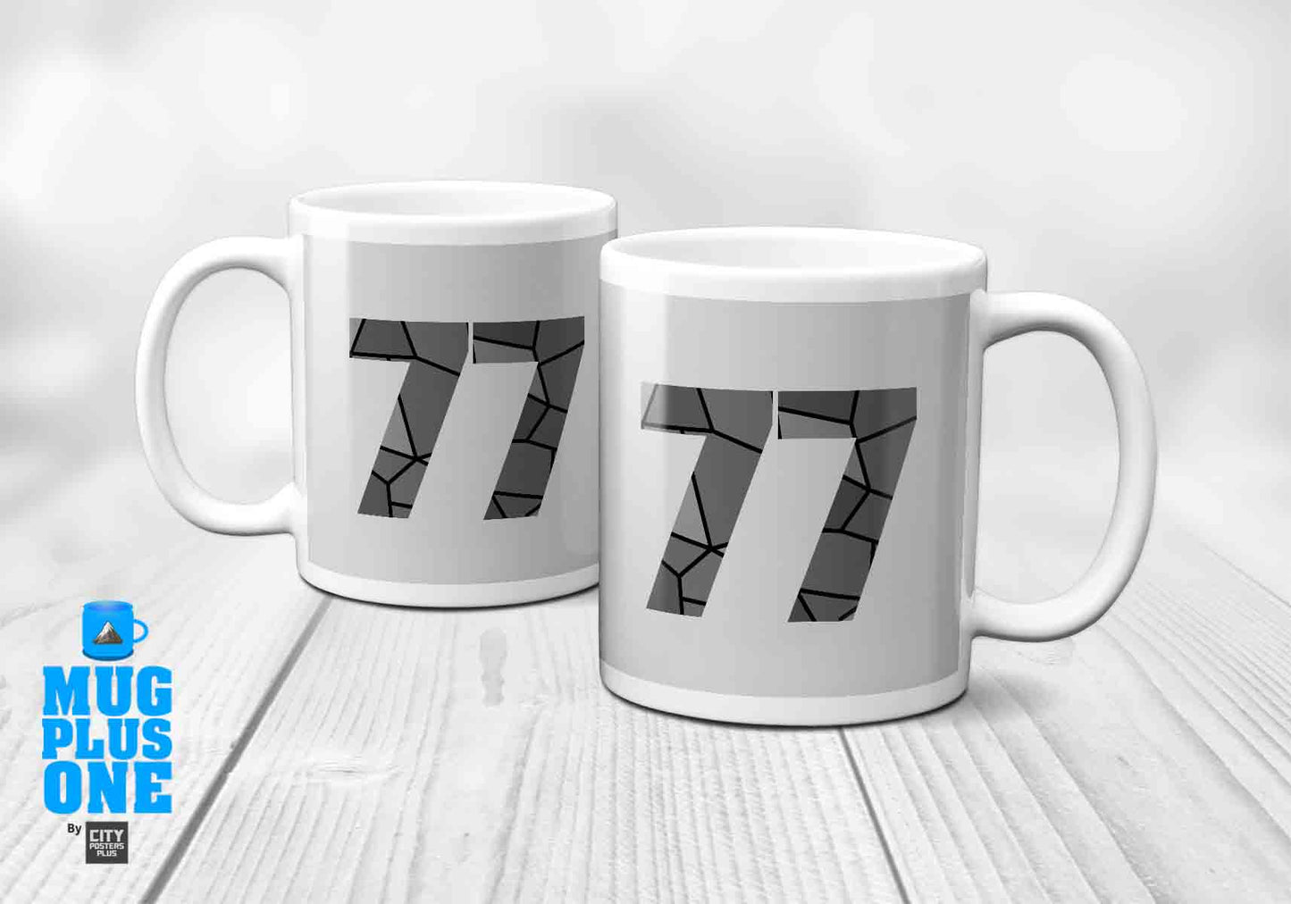 77 Number Mug (Melange Grey)