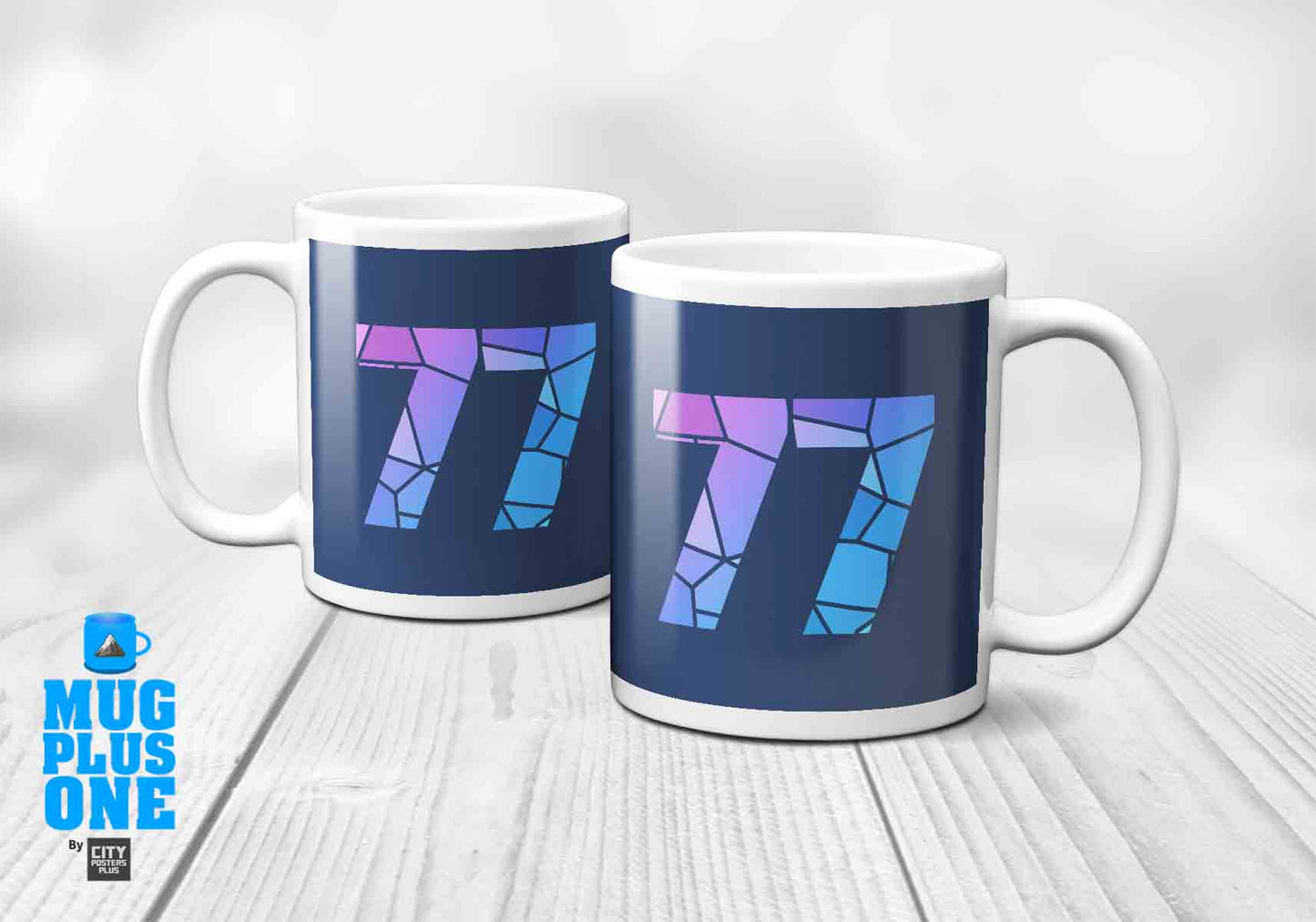 77 Number Mug (Navy Blue)
