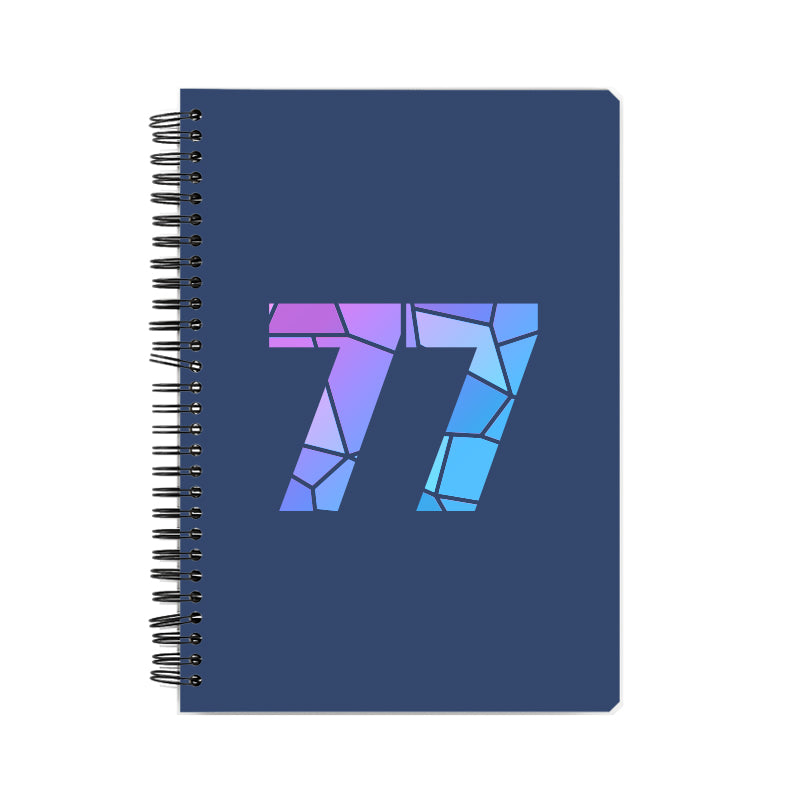 Notebook Plus One 77 Number Spiral Notebook (Navy Blue)