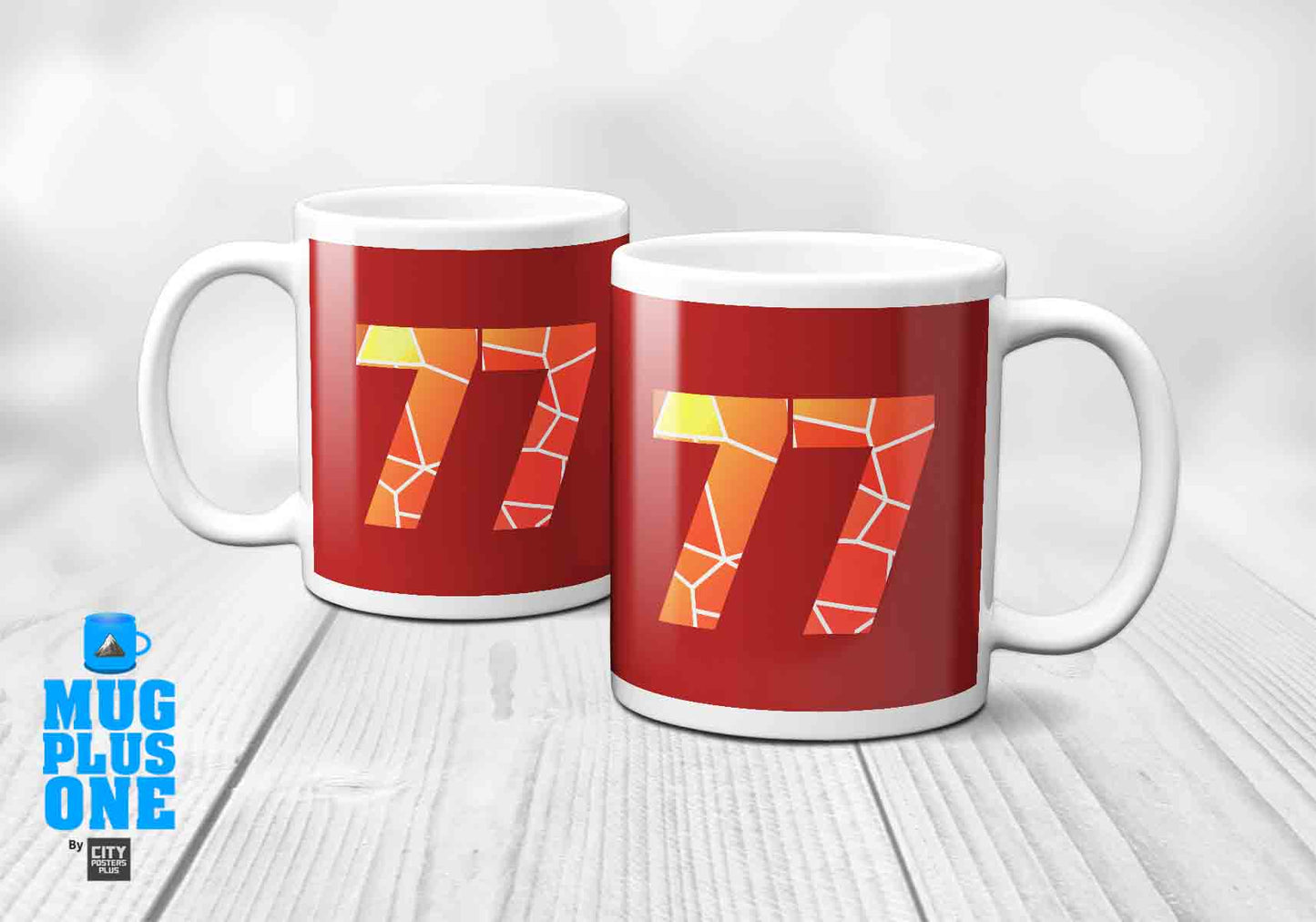 77 Number Mug (Red)