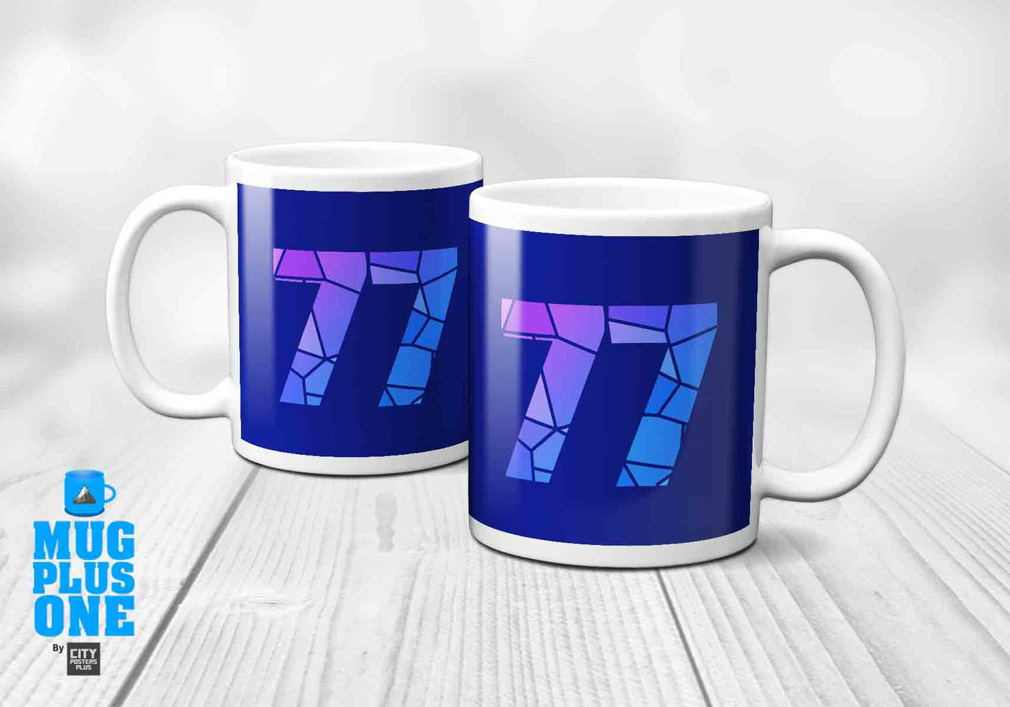 77 Number Mug (Royal Blue)