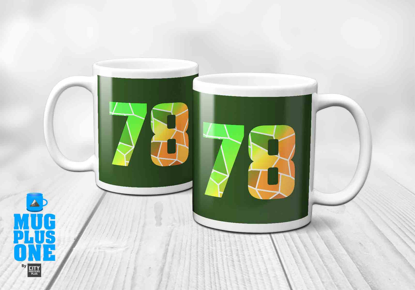 78 Number Mug (Olive Green)