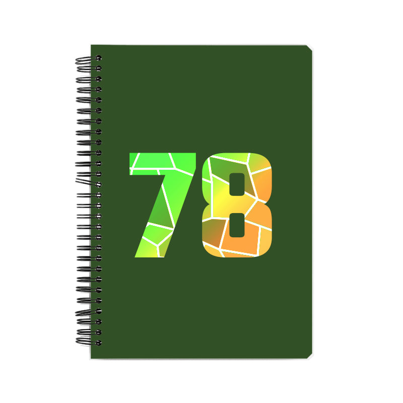 Notebook Plus One 78 Number Spiral Notebook (Olive Green)