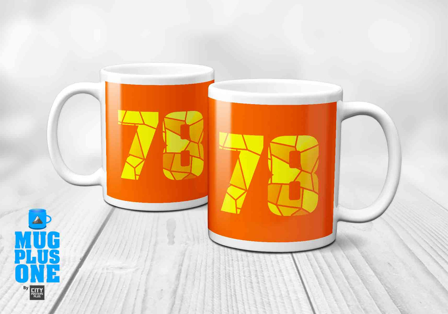78 Number Mug (Orange)
