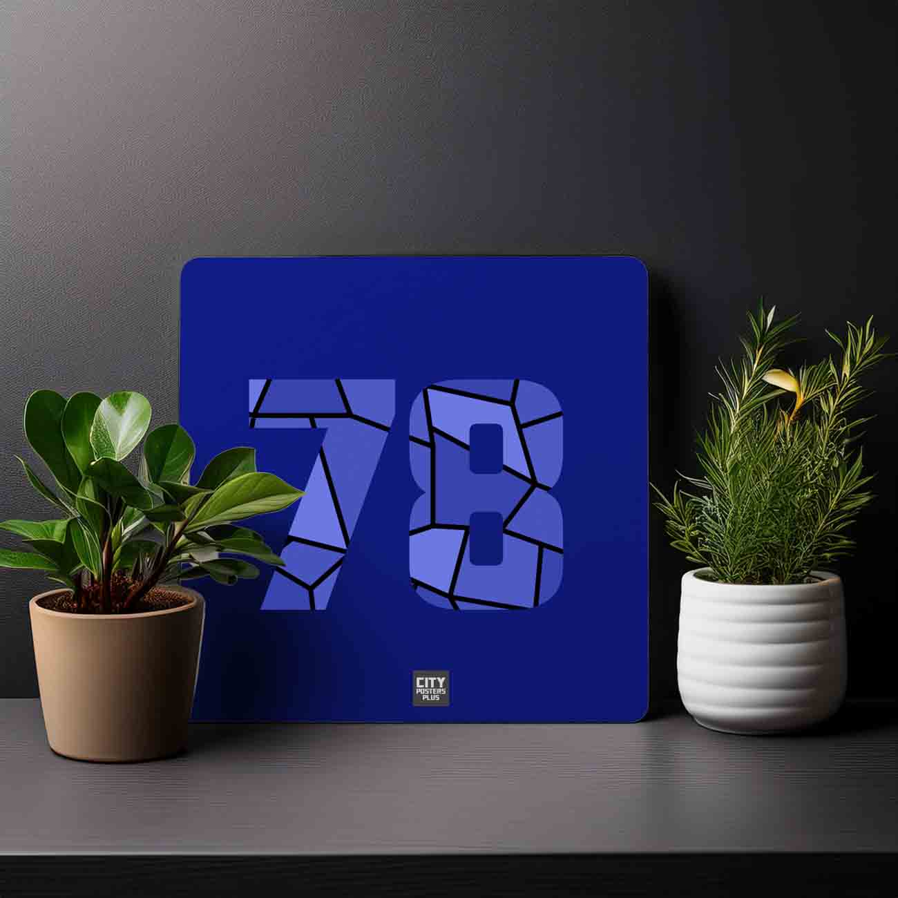 78 Number Mousepad (Royal Blue)