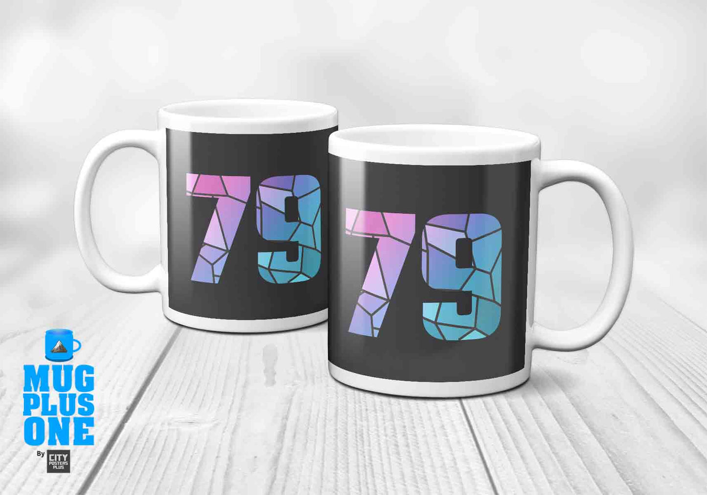 79 Number Mug (Charcoal Grey)