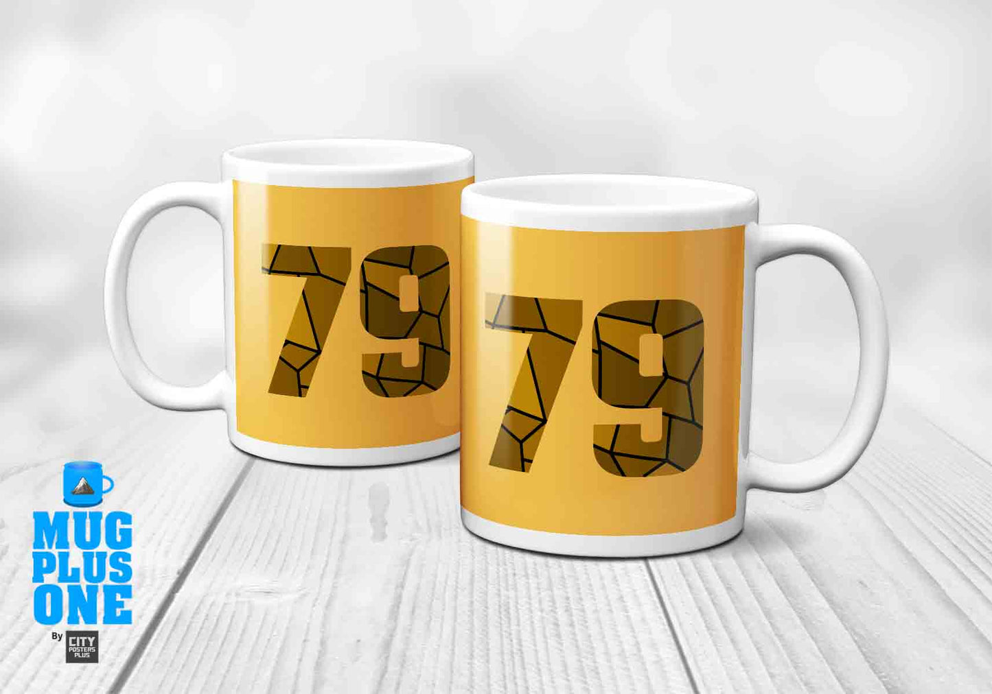 79 Number Mug (Golden Yellow)