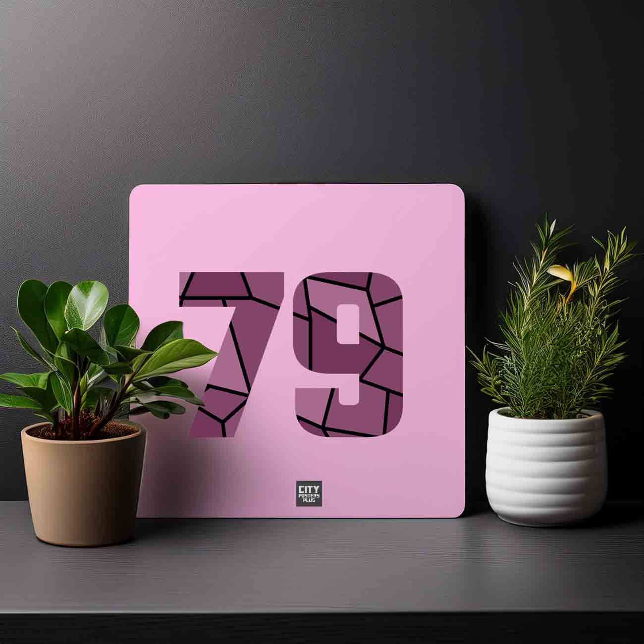 79 Number Mousepad (Light Pink)