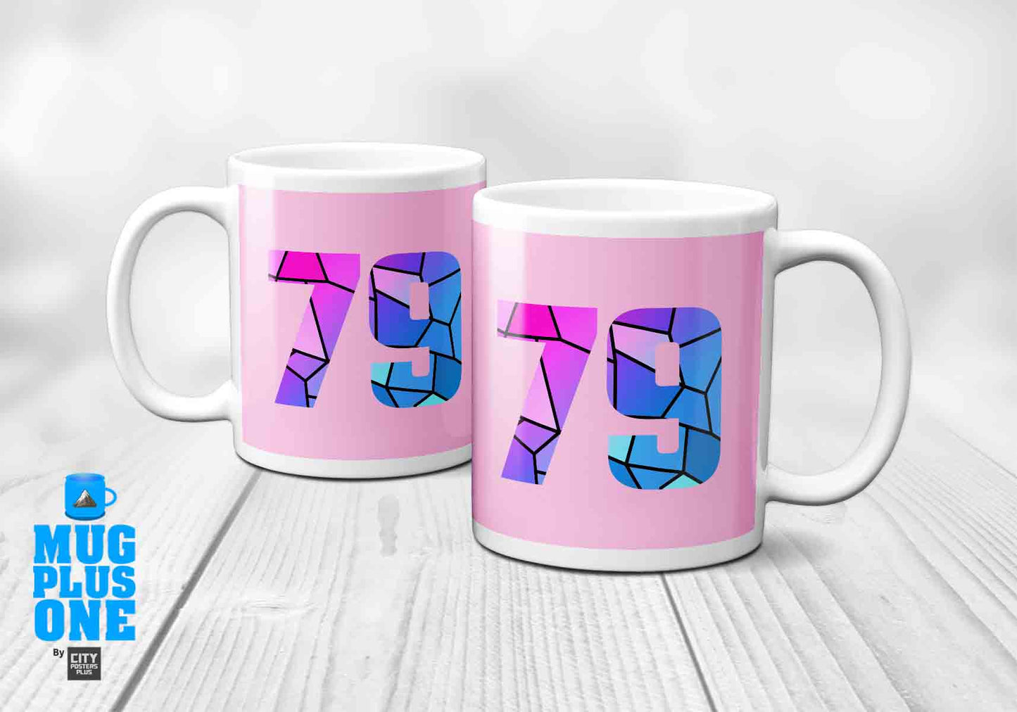 79 Number Mug (Light Pink)