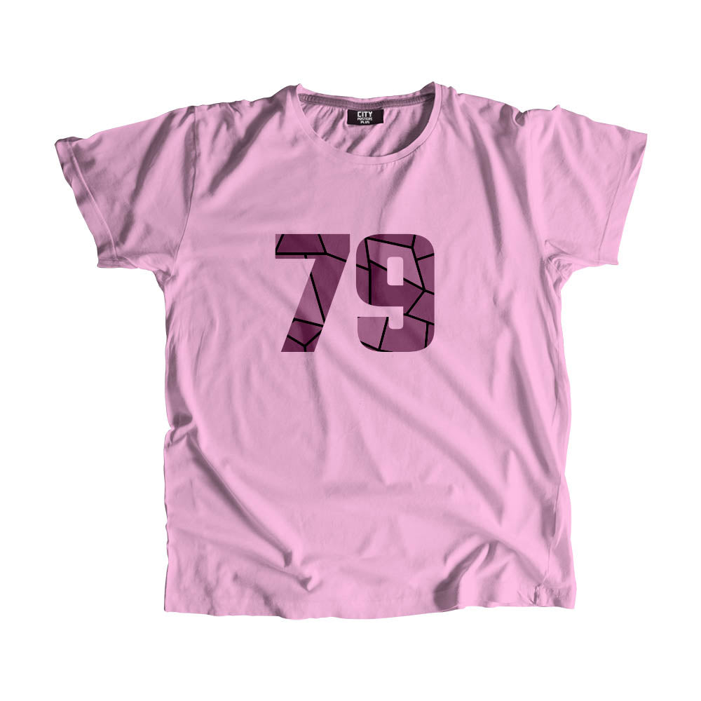79 Number Men Unisex T-Shirt (Light Pink)| Classic Numeric Graphic Tee