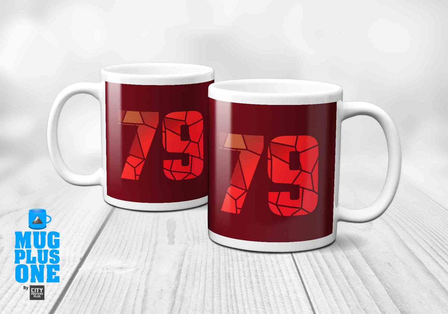 79 Number Mug (Maroon)