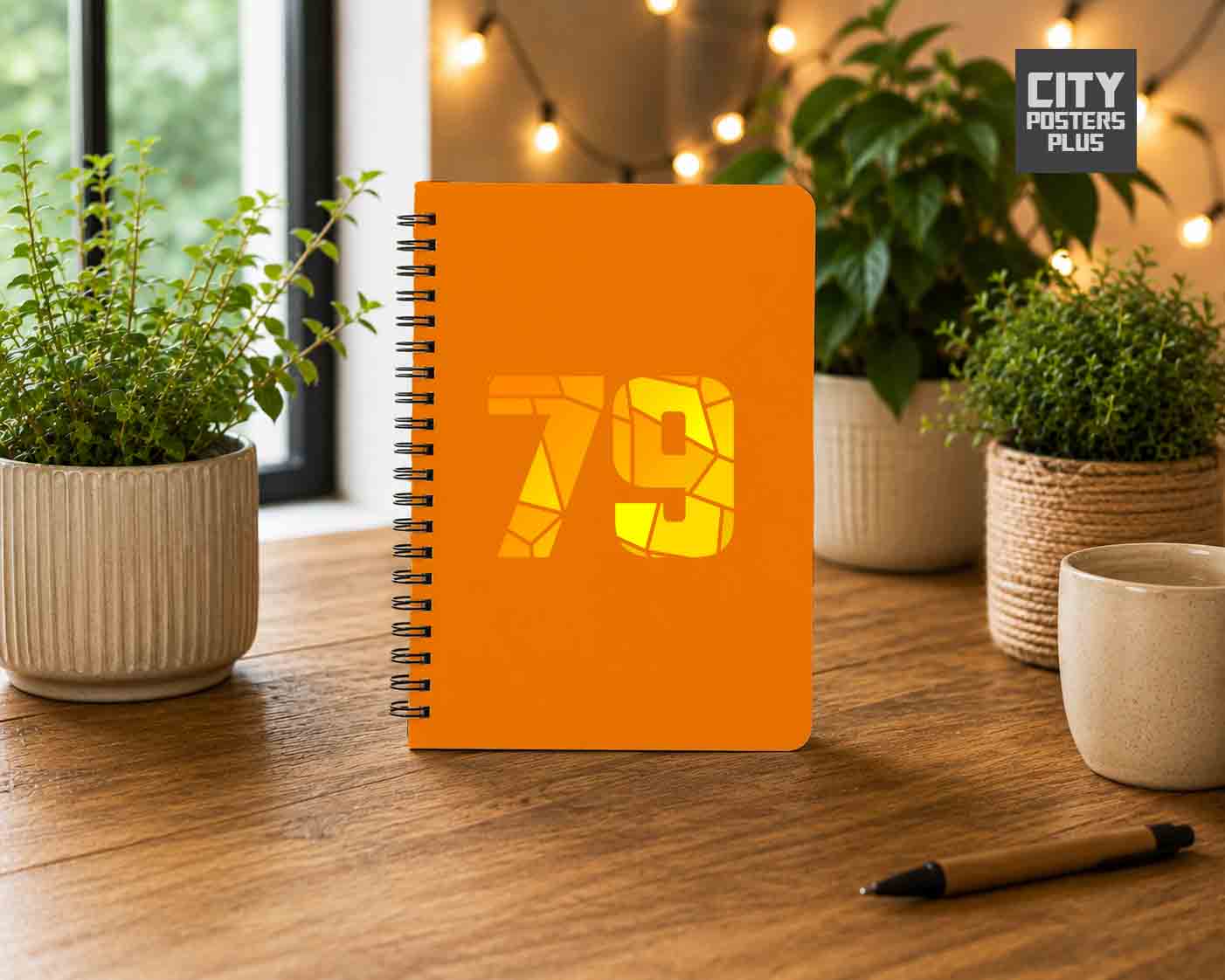 Notebook Plus One 79 Number Spiral Notebook (Orange)