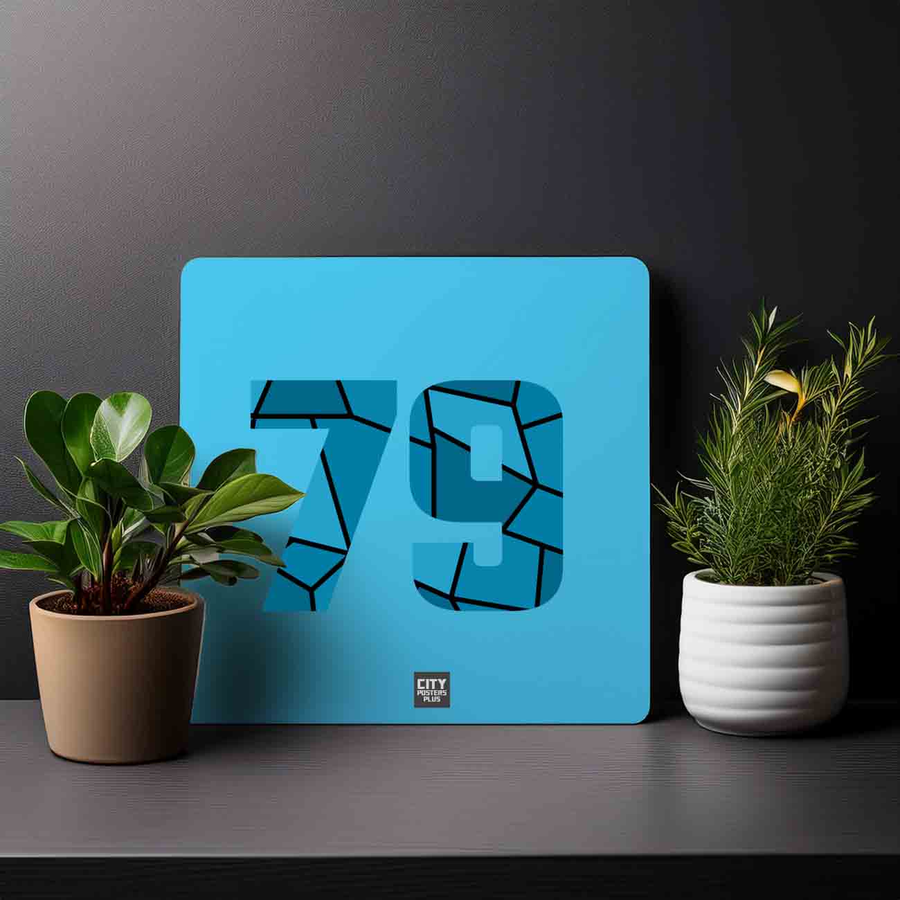 79 Number Mousepad (Sky Blue)