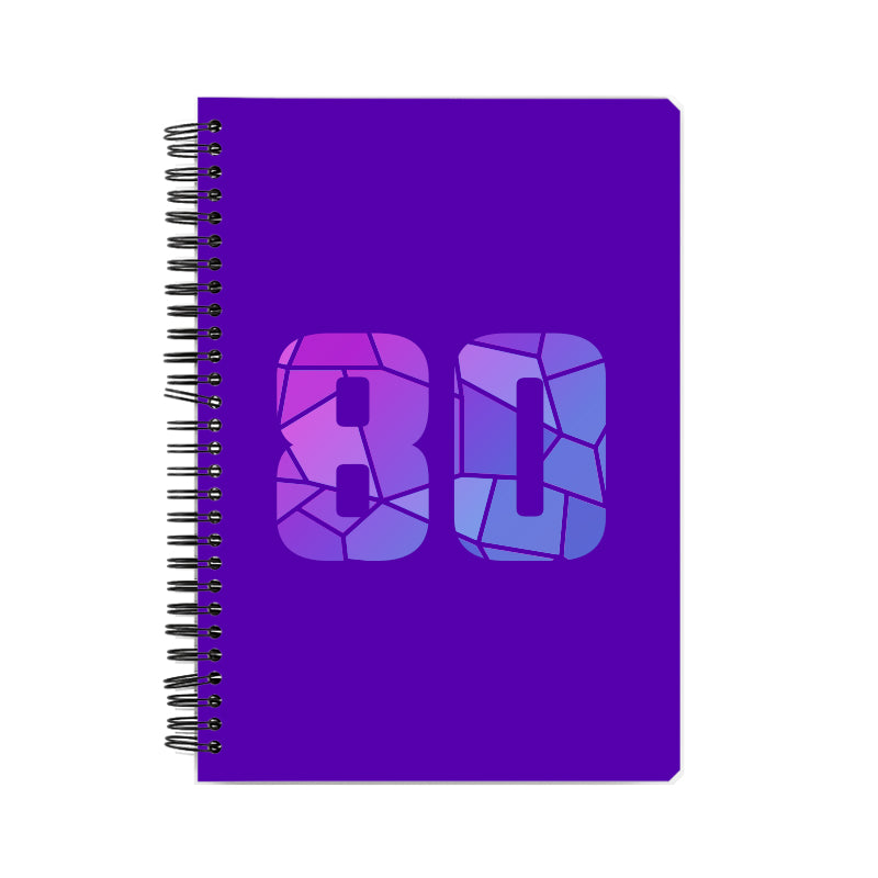 Notebook Plus One 80 Number Spiral Notebook (Purple)