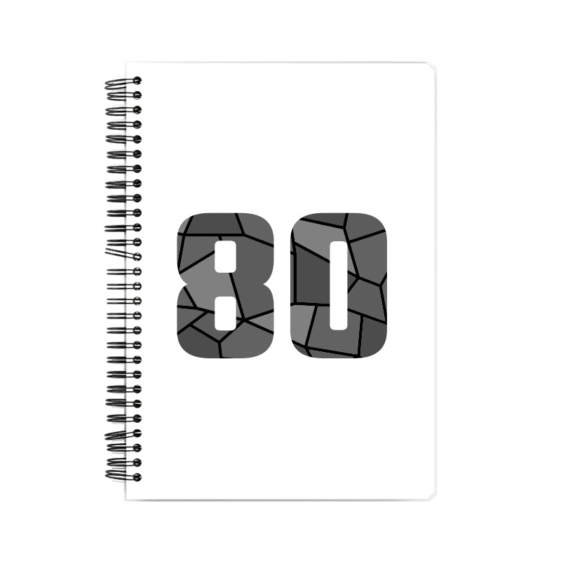 Notebook Plus One 80 Number Spiral Notebook (White)