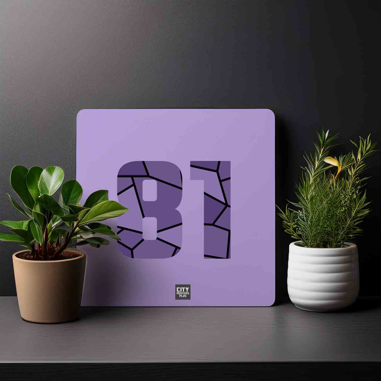 81 Number Mousepad (Iris Lavender)
