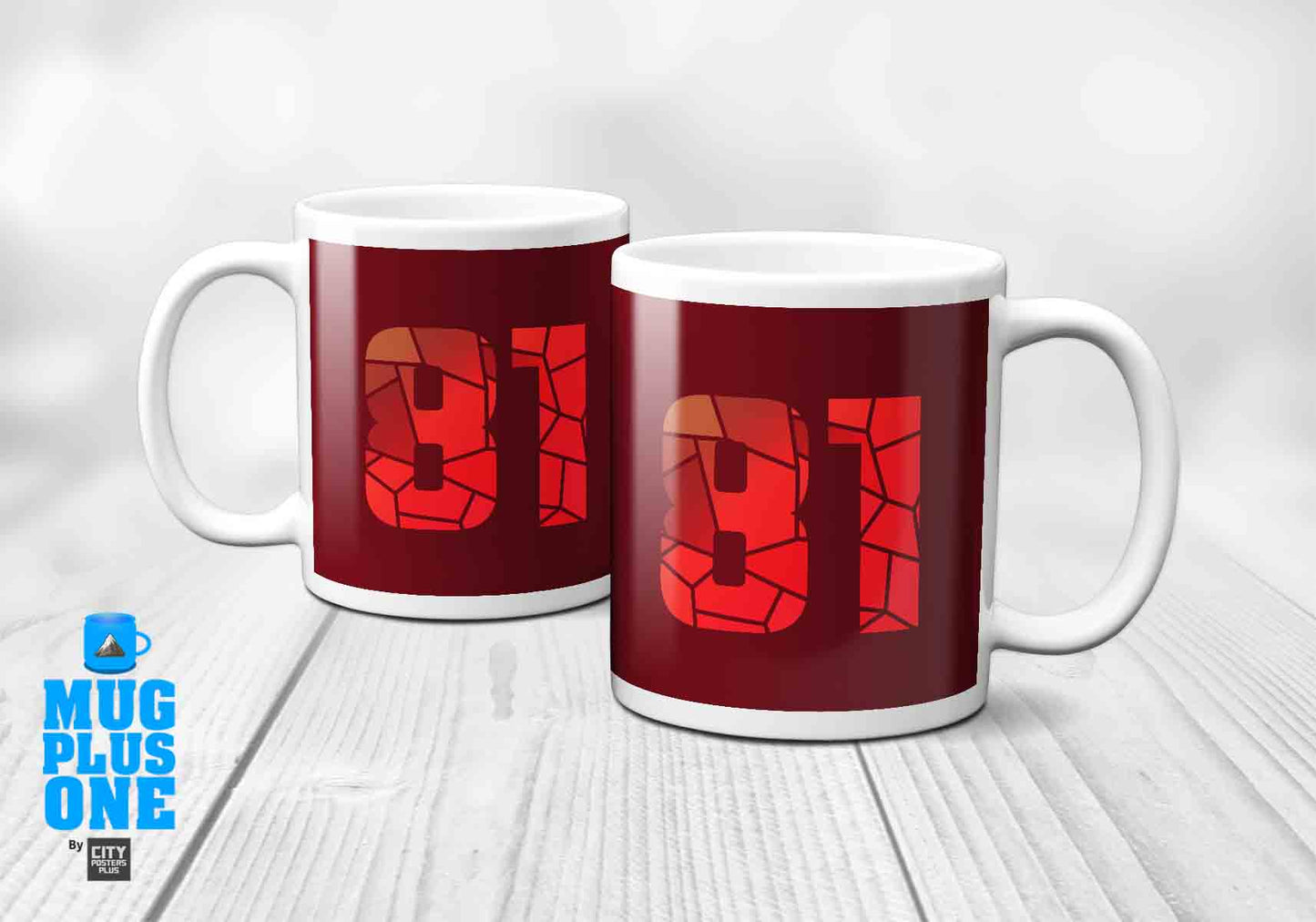 81 Number Mug (Maroon)