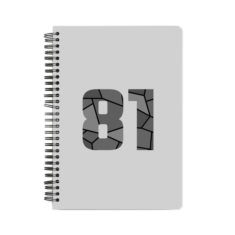 Notebook Plus One 81 Number Spiral Notebook (Melange Grey)